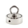 Magnet neodim oală D 75 mm cu două cârlige inelare și două fețe x 160 kg - magnet fishing - vertical 2