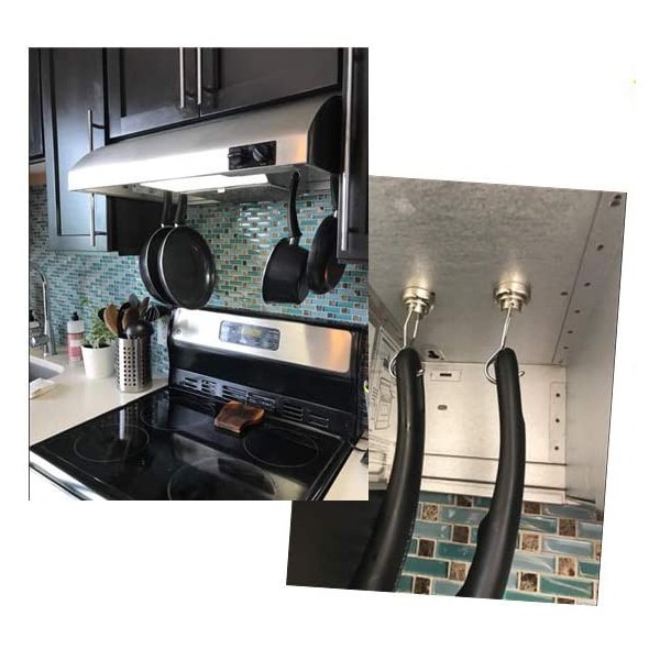 Magnet neodim oală D 25 mm cu cârlig / cuier rotativ utilizări bucătărie