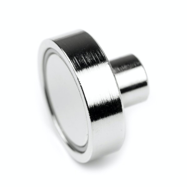 Magnet neodim oală D 16 mm filet interior lateral