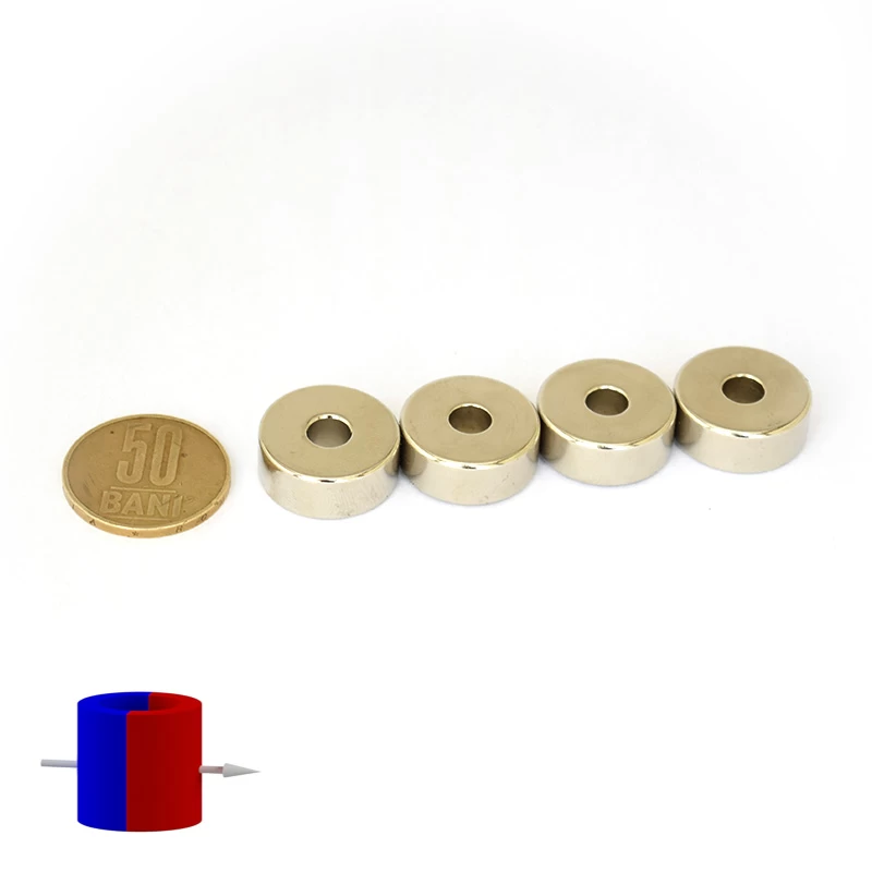 Magnet neodim inel 20 x 6 x 8 mm diametral grup 50 bani magnetizare