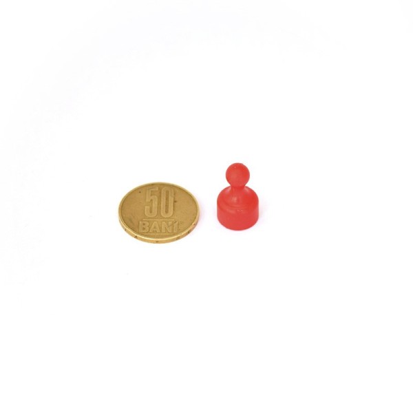 Pioneză magnetică neodim D 12 x 20 Rosu 50 bani 1