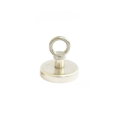 Magnet ferită oală D 50 mm cu cârlig inelar