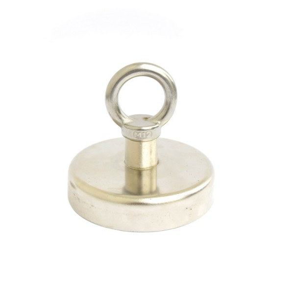 Magnet ferită oală D 100 mm cu cârlig inelar