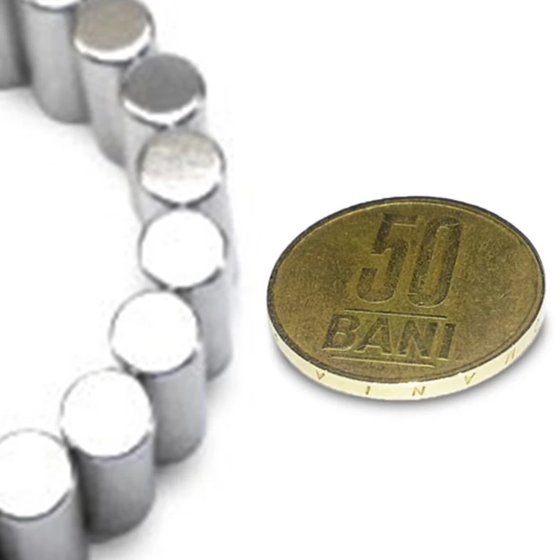 Magnet neodim cilindru 10 x 20 mm diametral magnetizare diametrală 50 bani