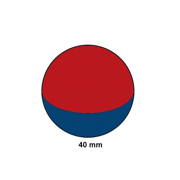 Magnet neodim sferă 40 mm magnetizare