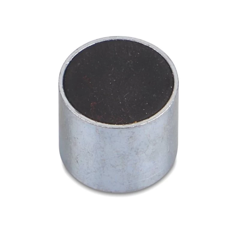 Magnet neodim oală D 13 x 11,5 mm cu gaură și capac de cauciuc