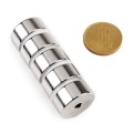 Неодимов магнит пръстен 21,8 x 4,2 x 10 мм комплект с монета 50 стотинки