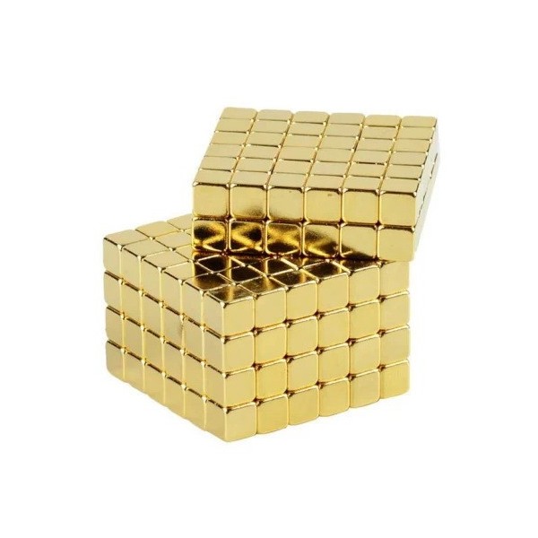 Magnet neodim cub 10 mm aurit grupați în cub