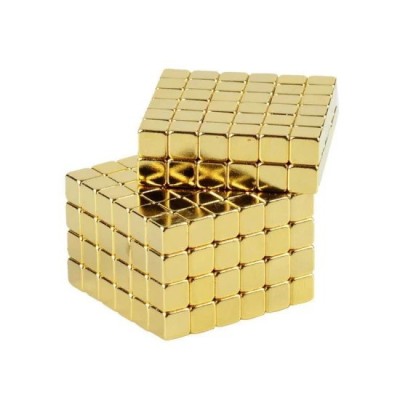 Magnet neodim cub 10 mm aurit grupați în cub