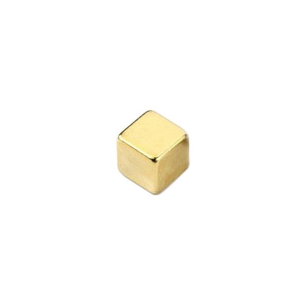 Magnet neodim cub 10 mm aurit coperta