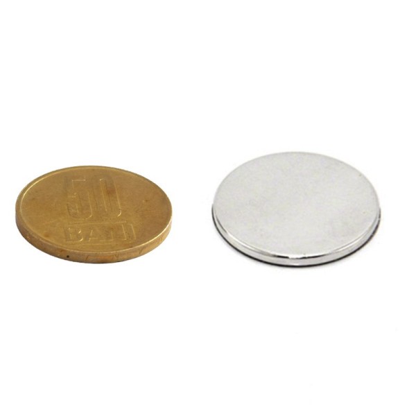 Magnet neodim disc 25 x 2 mm autoadeziv 50 bani
