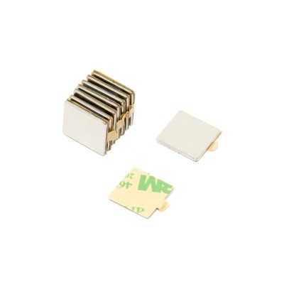 Magnet neodim bloc 15 x 15 x 1 mm autoadeziv pachet 2
