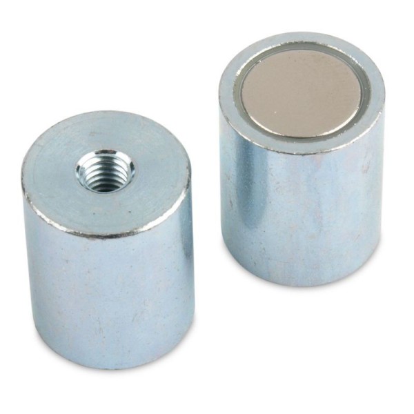 Magnet neodim oală D 13 mm x H 20 mm cu filet interior 2 bucăți