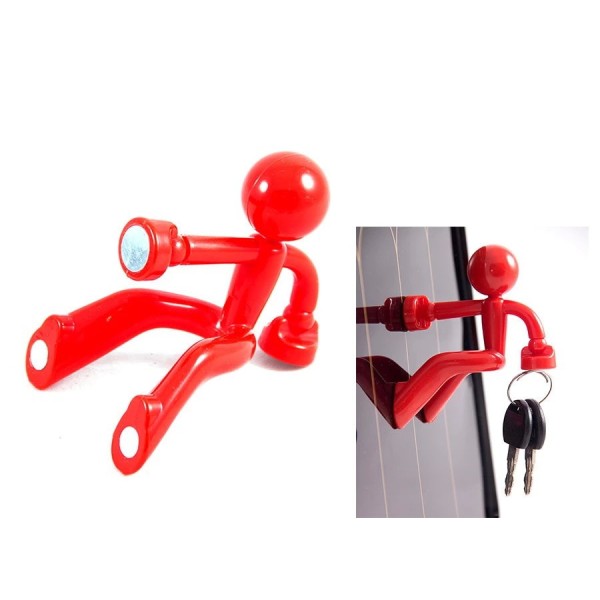 Магнитна поставка за ключове с четири неодимови магнита, червена