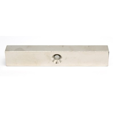 Magnet neodim bloc 120 x 20 x 15 mm gaură șanfren D7 / D12