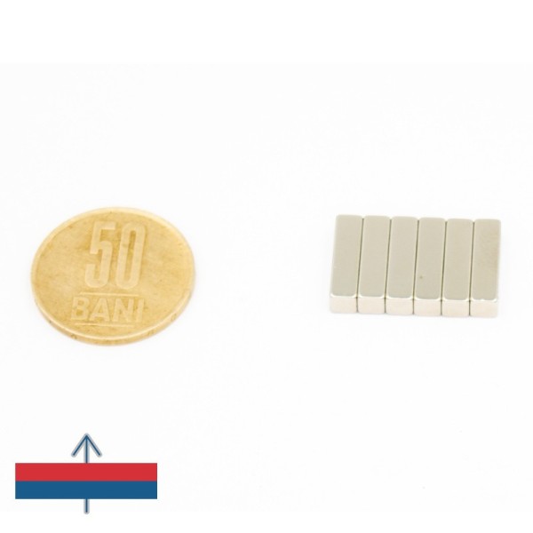 Magnet neodim bloc 15 x 4 x 4 mm cu 50 bani grup