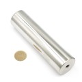 Магнитна пръчка Ø38 x 150 мм с монета 50 стотинки отгоре
