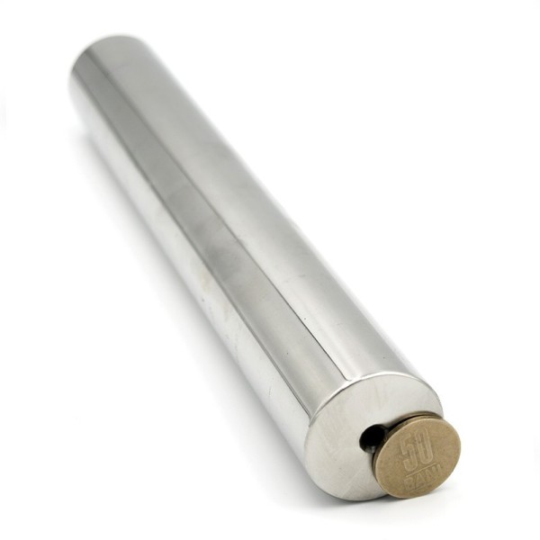 Магнитна пръчка Ø38 x 250 мм диаметър в сравнение с монета 50 стотинки