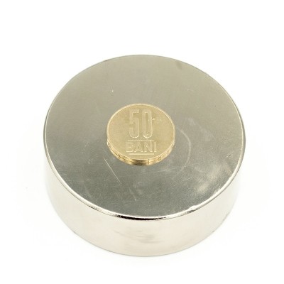 Magnet neodim disc 70 x 25 mm cu 50 bani peste
