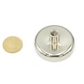 Неодимов магнит гърне D 48 mm с вътрешно резбовано гърло Strong – 50 стотинки