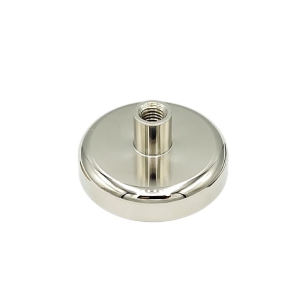 Неодимов магнит тенджера Ø48 мм с вътрешна резба на шийката