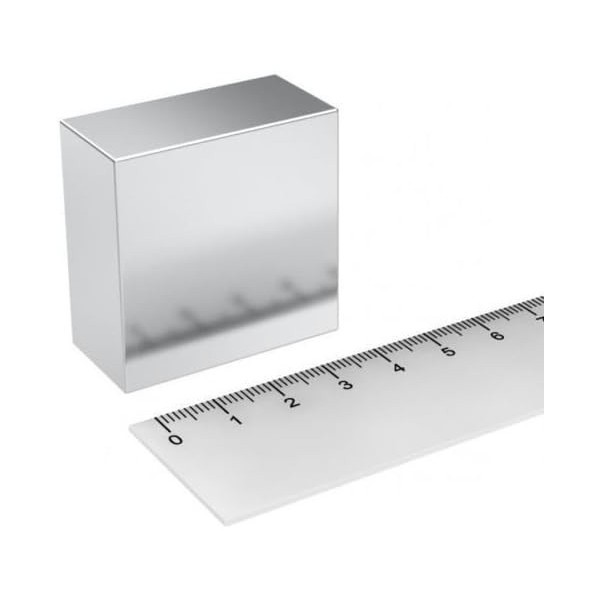 Неодимов магнит блок 40 x 40 x 20 мм с линия