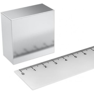 Magnet neodim bloc 40 x 40 x 20 mm cu rigla