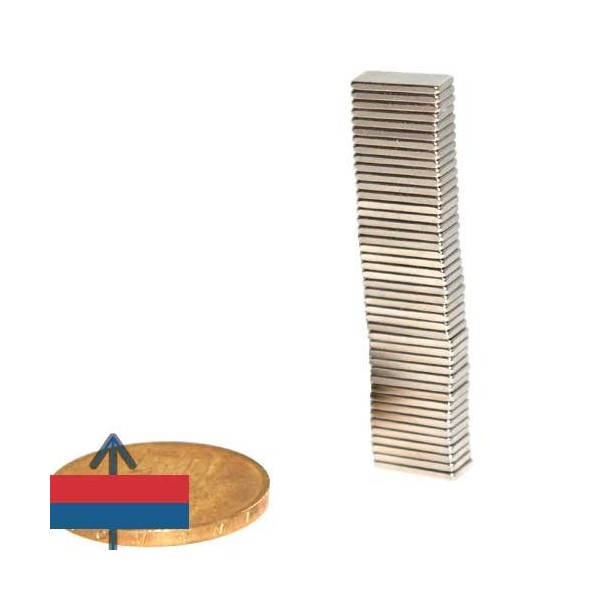 Magnet neodim bloc 10 x 05 x 01 mm 3
