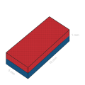 Неодимов магнит блок 10 x 5 x 0.1 мм C