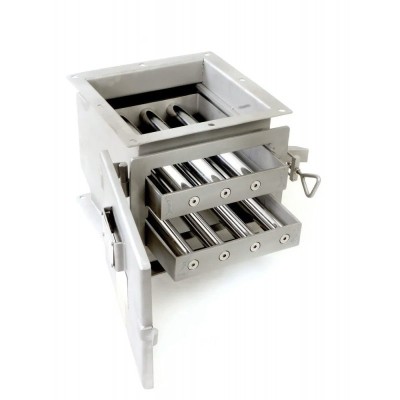 Separator magnetic cu grile magnetice tip sertar culisant pe două rânduri 208 x 205 x 270 mm cu două sertare