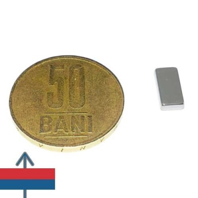 Magnet neodim bloc 10 x 05 x 02 mm 3