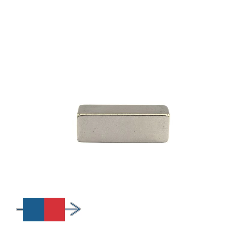 Magnet neodim bloc 30 x 10 x 10 mm - longitudinal cu magnetizare