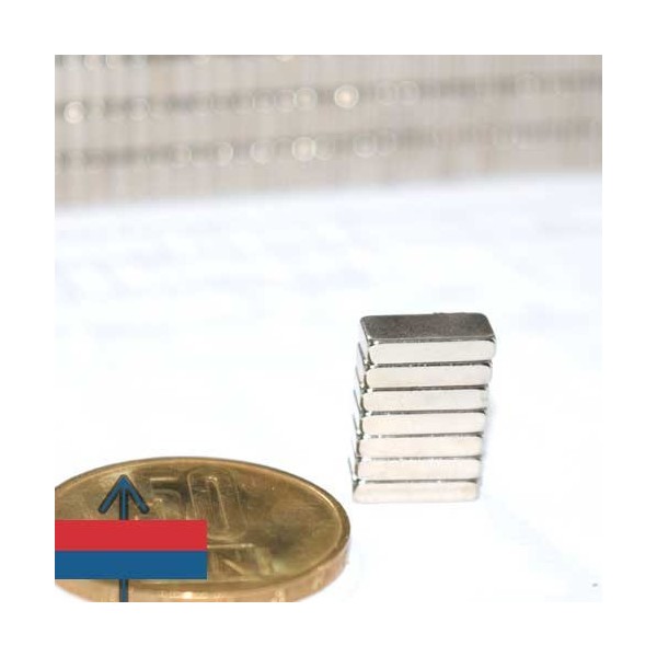 Magnet neodim bloc 10 x 05 x 02 mm 6