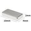 Неодимов магнит блок 10 x 4 x 2 мм 2