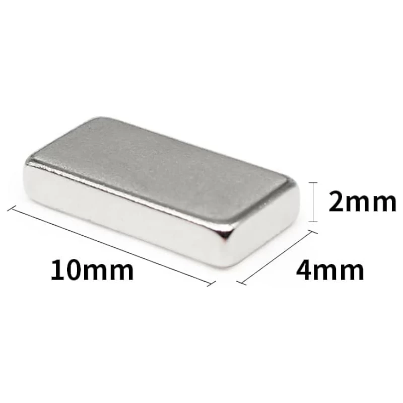 Magnet neodim bloc 10 x 4 x 2 mm - cu dimensiuni