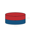 Magnet neodim disc 45 x 30 mm 1 2