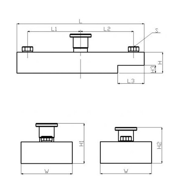 Magnet pentru cofraje 210 x 60 x 40, forță 600 kg schema