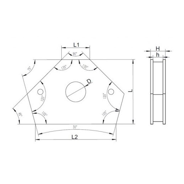 Магнитно устройство за фиксиране на части при заваряване 112 x 25 x 20 мм - тип B - схема