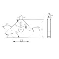 Магнитно устройство за фиксиране на части при заваряване 122 x 25 x 20 мм - тип A - схема