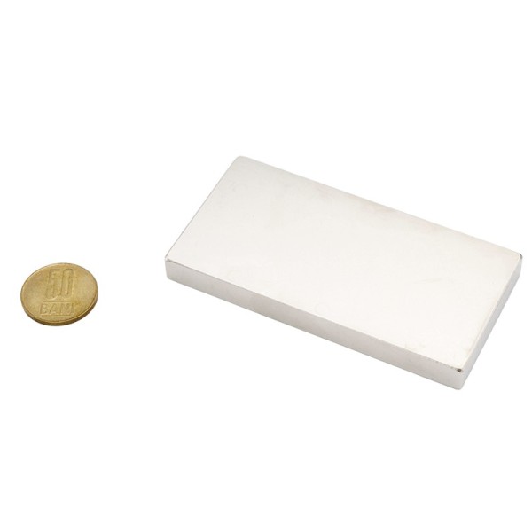 Magnet neodim bloc 100 x 50 x 10 mm N48 cu 50 bani