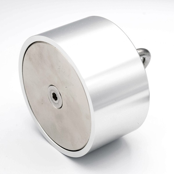 Неодимов магнит за риболов 360° Ø100 х В55 мм - сила 880/220 кг - гръб