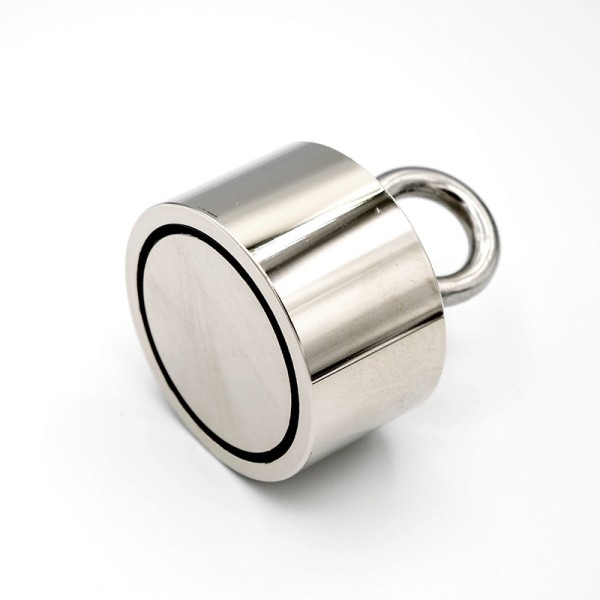 Неодимов магнит за риболов Ø60 x В35 мм - страничен изглед отзад