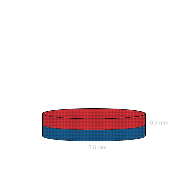 Magnet neodim disc 2.5 x 0.3 mm C