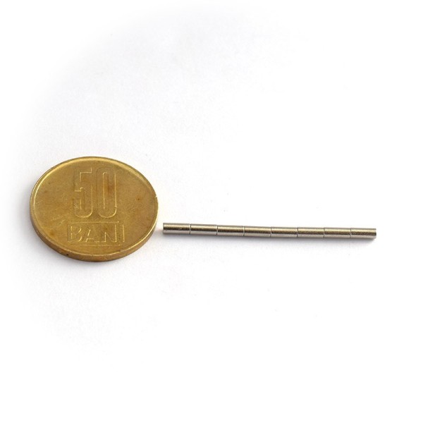 Magnet neodim cilindru 2 x 5 mm - N50 grup sugereaza magnetizarea