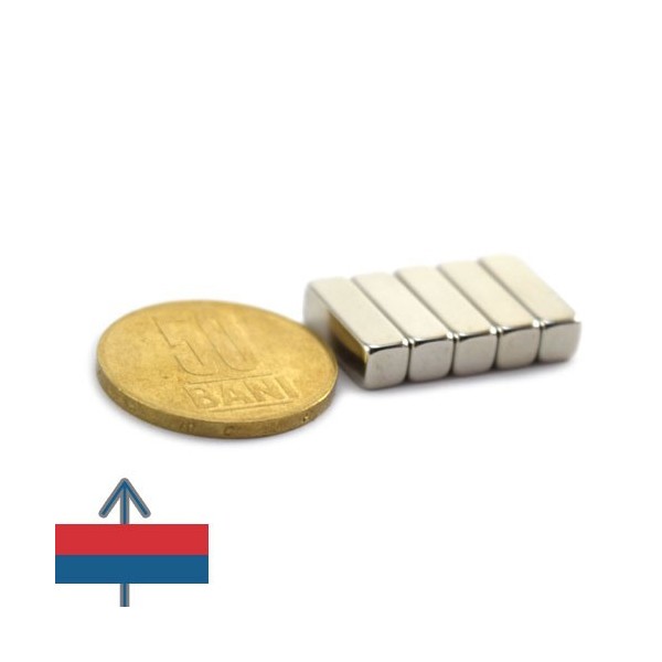 Неодимов магнит блок 15 x 5 x 5 мм 4