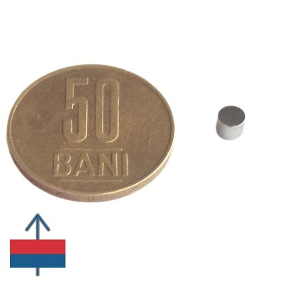 Magnet puternic din neodim disc 4 x 3 mm N52