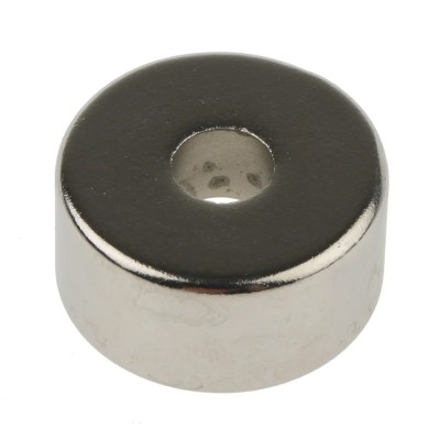 Magnet neodim inel 22 x 6,5 x 10 mm cu șanfren N52 - verso
