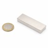 Magnet neodim bloc 60 x 20 x 10 mm N52 - cu moneda de un euro