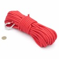 Funie magnet fishing / sfoară din nylon (poliamidă), tip cordelină, 8 mm / 20 m cu moneda de un euro