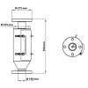 Separator magnetic tub cu glonț (bullet) pentru conducte, D 198 mm, H 760 mm 2